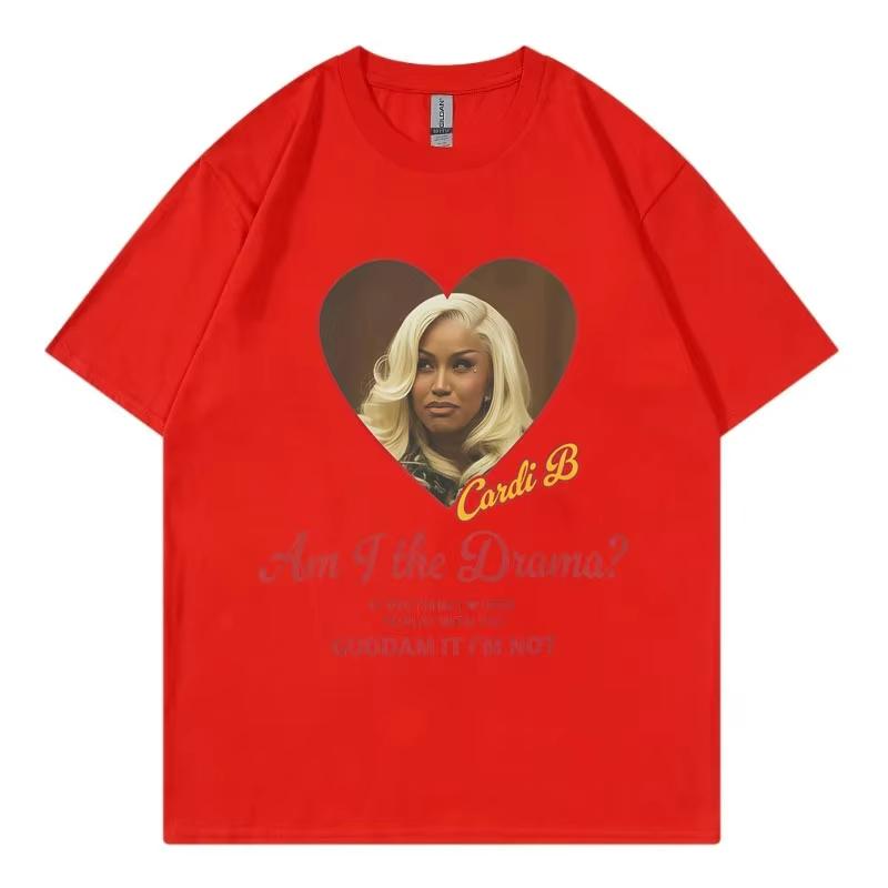 

Cardi B Am I The Drama Funny Meme Tshirts Unisex Women Fashion Hip Hop Short Sleeve T Shirt High Quality Tshirt S