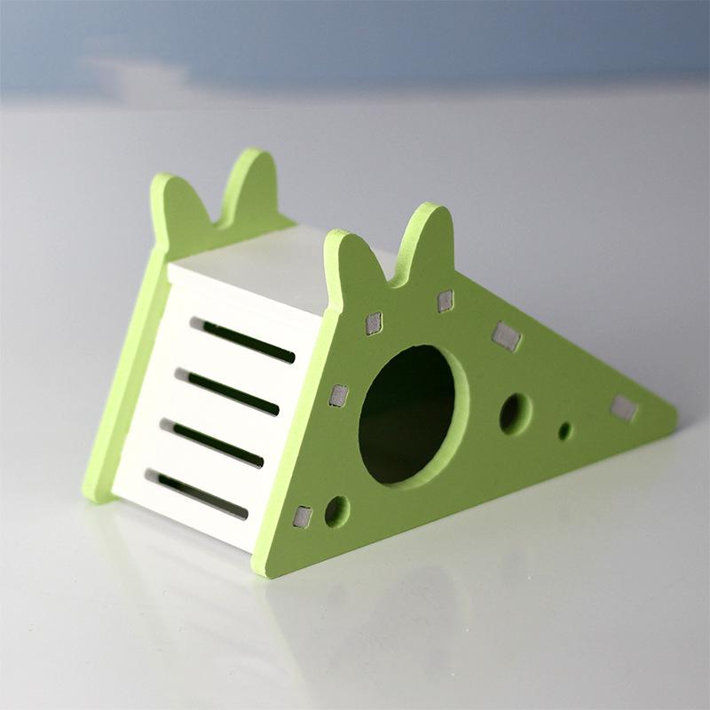 

Съемный деревянный домик, игрушки для хомяков, лестница для лазания, гнездо для хомяков, клетка для игрушек, декоративные приборы, горка, деревянный домик зелёный