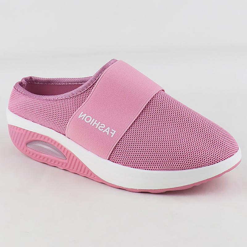 Cushion Slip-On Women Walking Shoes Orthopedic Diabetic Ladies Platform Mules Mesh Lightweight Slippers Wedge Female Sneaker