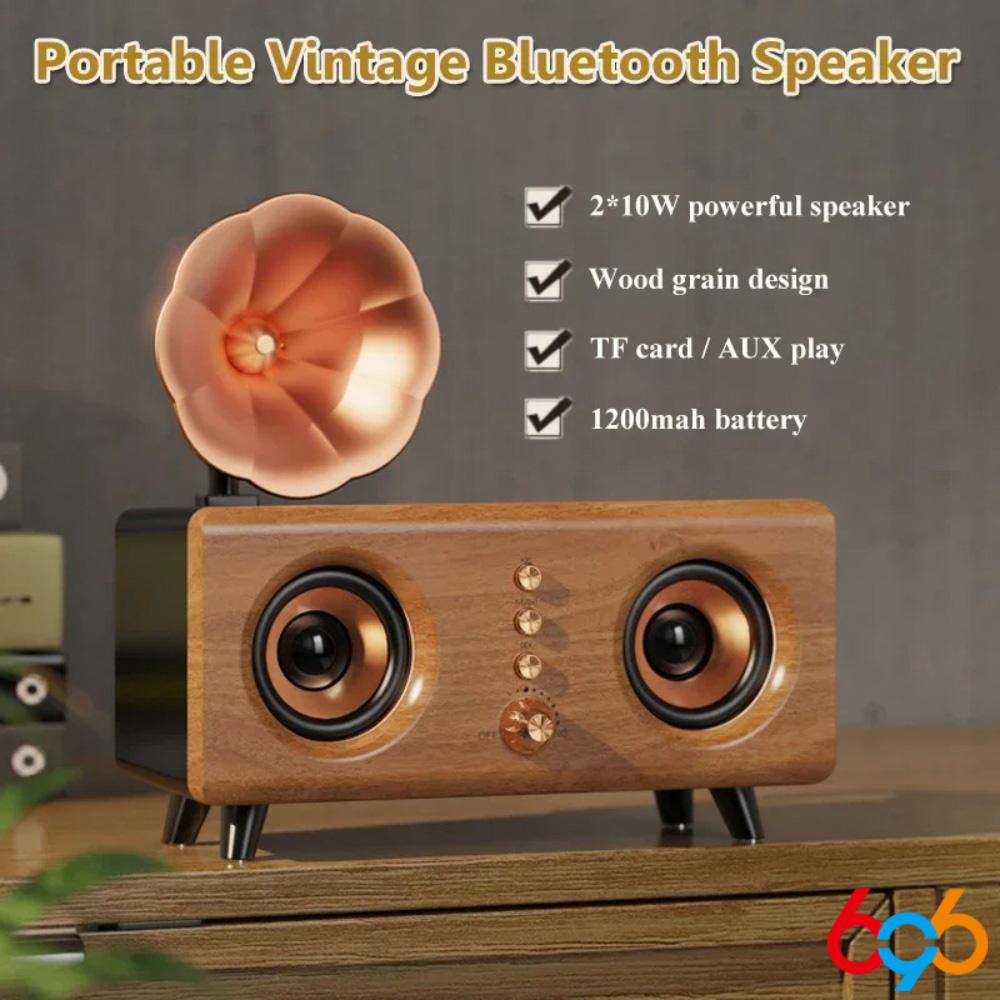 New Bluetooth Speaker Wireless Dual Speakers Subwoofer Portable Radio Small Speaker Subwoofer Portable Indoor Wooden Audio