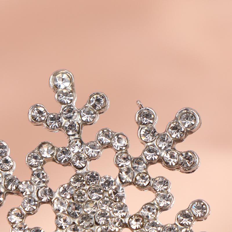 Strassprydd Snöflinga Vinter Dam Mode Brosch Glittrande Kristall Broschnålar Smycken Broscher Dam Julklapp