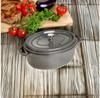 Кокотница Zwilling Staub, овальная, 33.5×27 см, серый графит, 3.2 л (40500-276-0)
