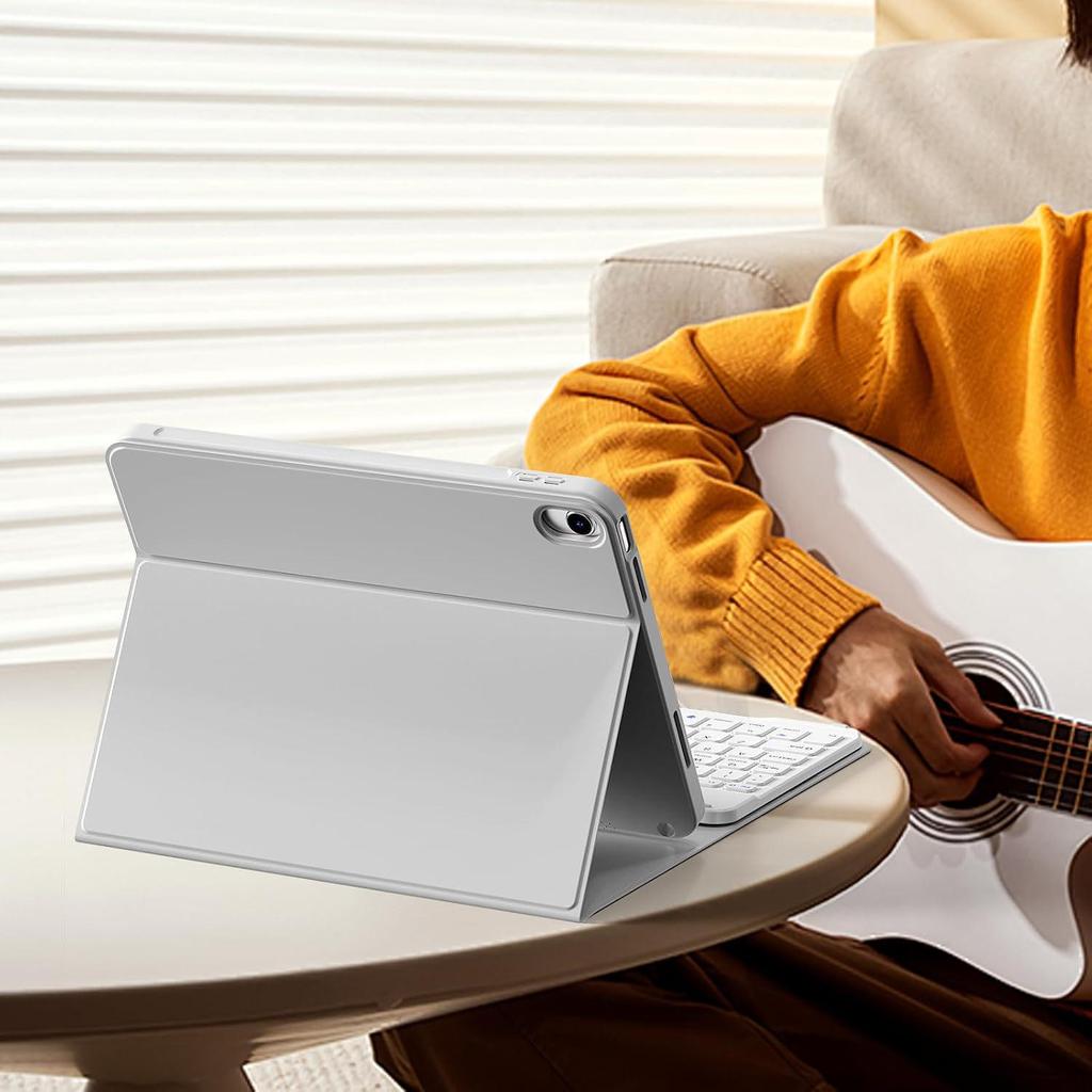2025 Magic Bluetooth Keyboard & Silicone Case for iPad 11/Air11 - A16 Magnetic Detachable Leather Keyboard.