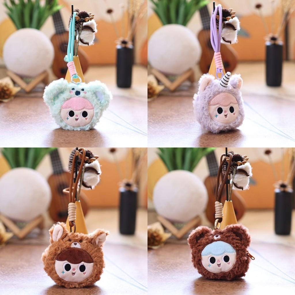 Three V3 Baby Plush Keychain Cute Cartoon Keyring Giftgiving Doll Decoration
