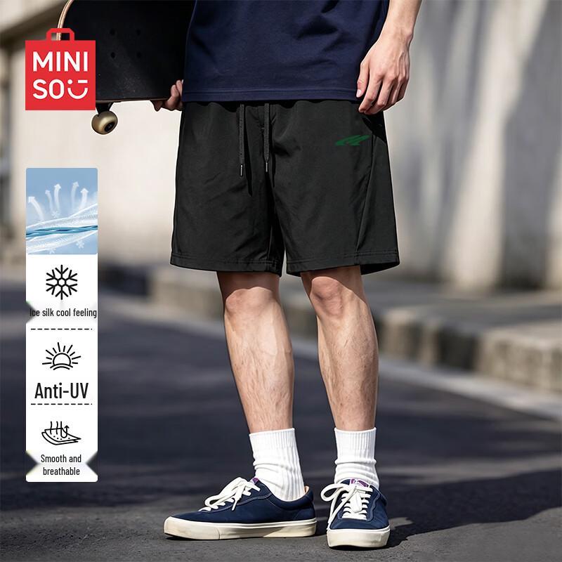 MINISO Men s Ice Silk Cooling Casual Shorts M чёрный