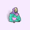 Unique Creative Green Skull Cat Holder Brooch Badge Stylish Accessory Fashion