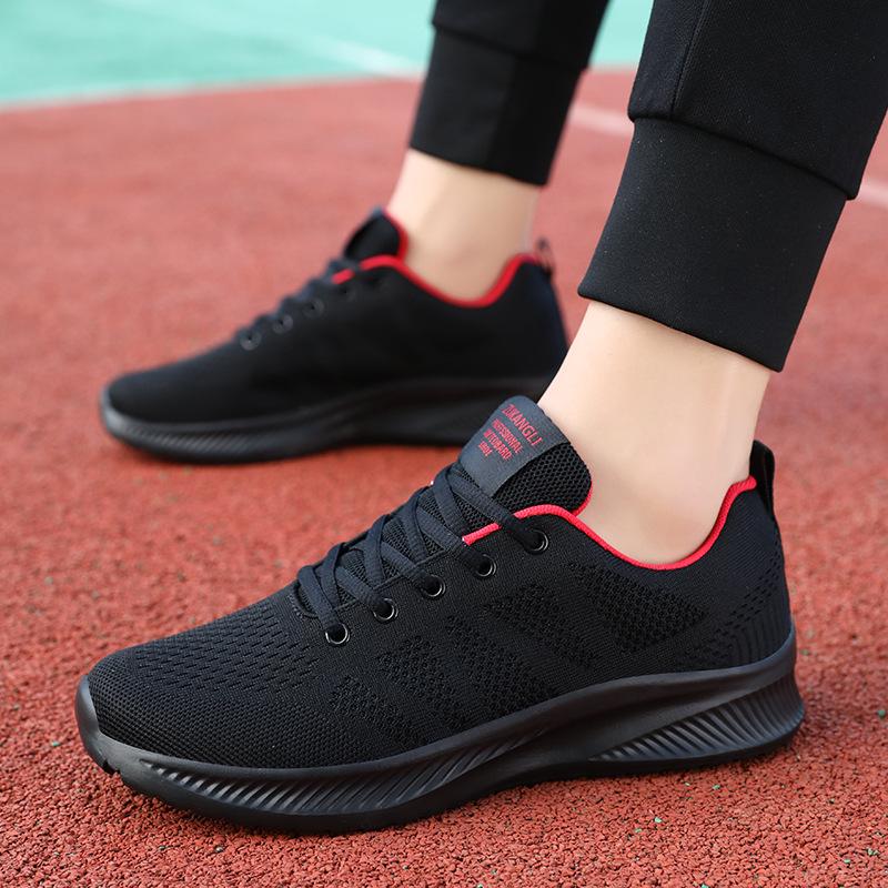 New breathable mesh shoes deodorant casual sports shoes lightweight soft sole non-slip travel running shoes