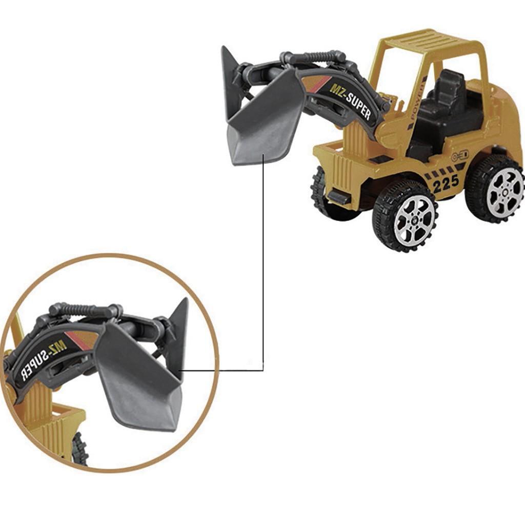 6 Pcs Play Vehicles Construction Vehicle Truck Cars Toys Set Friction Powered