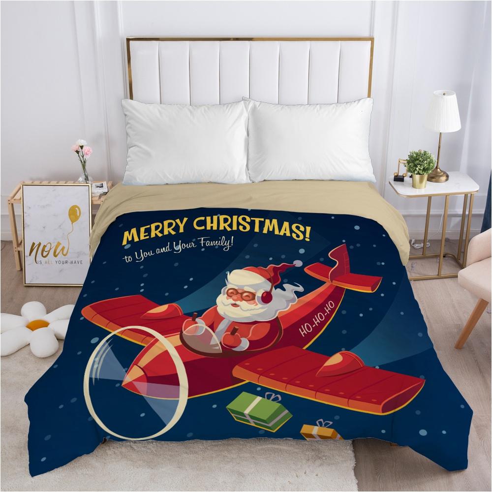 Christmas Santa Claus Duvet Cover Quilt/Blanket/Comfortable Case 140x200 240x220 240x260 Queen King Single Bedding For Home Fly