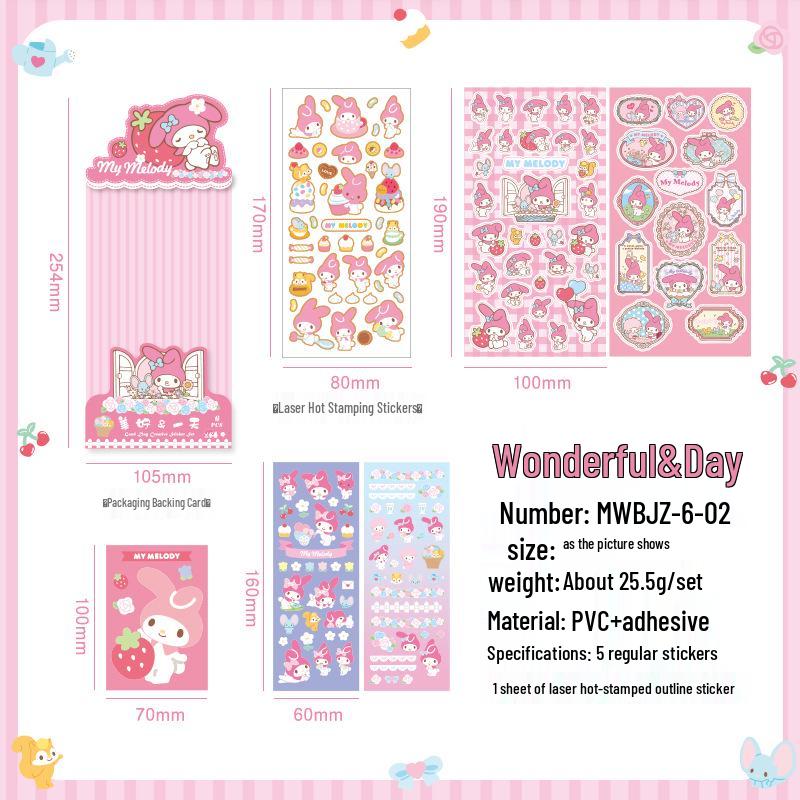 Cute Cartoon Anime Sticker Set for DIY Journals and Craft Decoration
