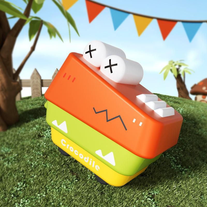 

Детская игрушка-машинка с инерцией, мультяшный крокодил, возвращающаяся машина, устойчивая к падениям, детский забавный подарок оранжевый