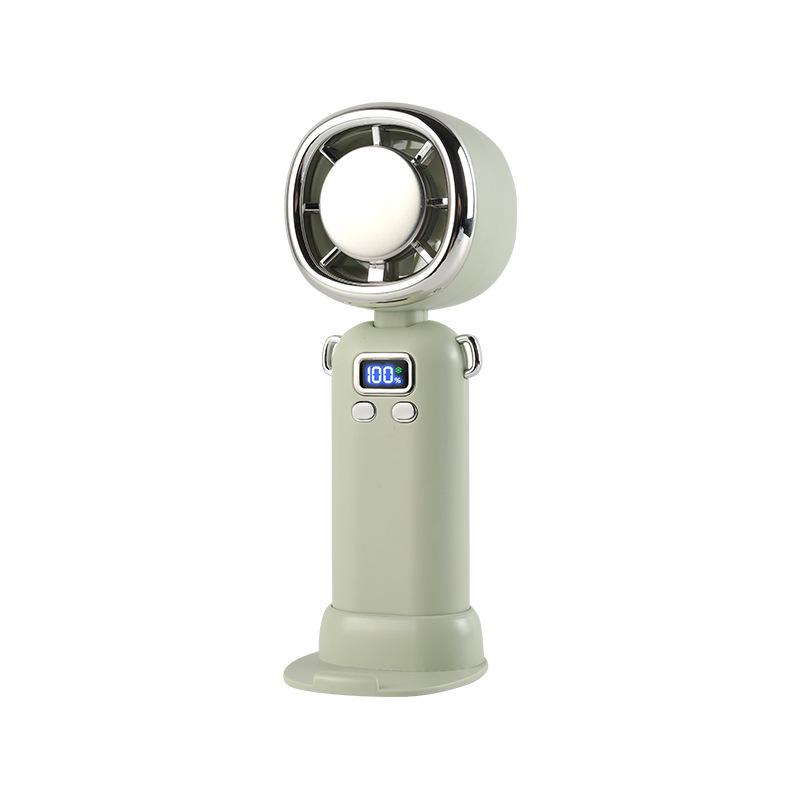 

Portable Foldable Electric Fan with Digital Display for Office, Dorm, and Outdoors 8.2x6.2x18.5 cm зелений