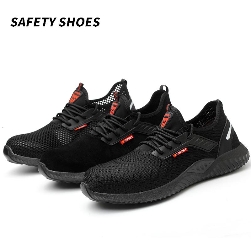 Herren Sicherheitsschuhe mit Stahlkappe - Atmungsaktiv, Stoßfest, Durchtrittsicher, Abriebfestes Arbeitsschutzschuhwerk