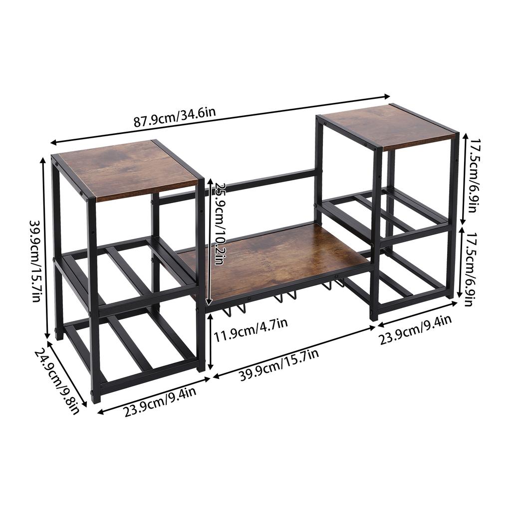 Wall Mounted Wine Rack Wine Storage Display Rack for Home Bar Dining Room Kitchen