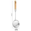Wooden Handle Stainless Steel Slotted Spoon Set