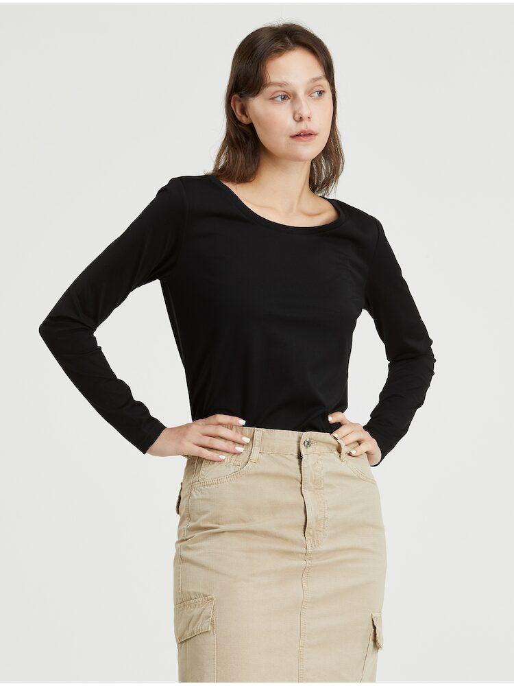 YJACK W_Scoop Neck Classic Fit Long Sleeve T-Shirt (180Gsm) Ljt1905L (A Type)