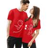Valentines Day Tshirt New Couple Outfit Stick Figure Printing European American Unisex and Women Comfortable Graphic T Shirts