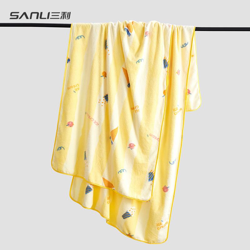

Towel cartoon dry hair cap female absorbent shampoo dry hair towel head towel adult shower cap printed bag head towel 70*140 жёлтый
