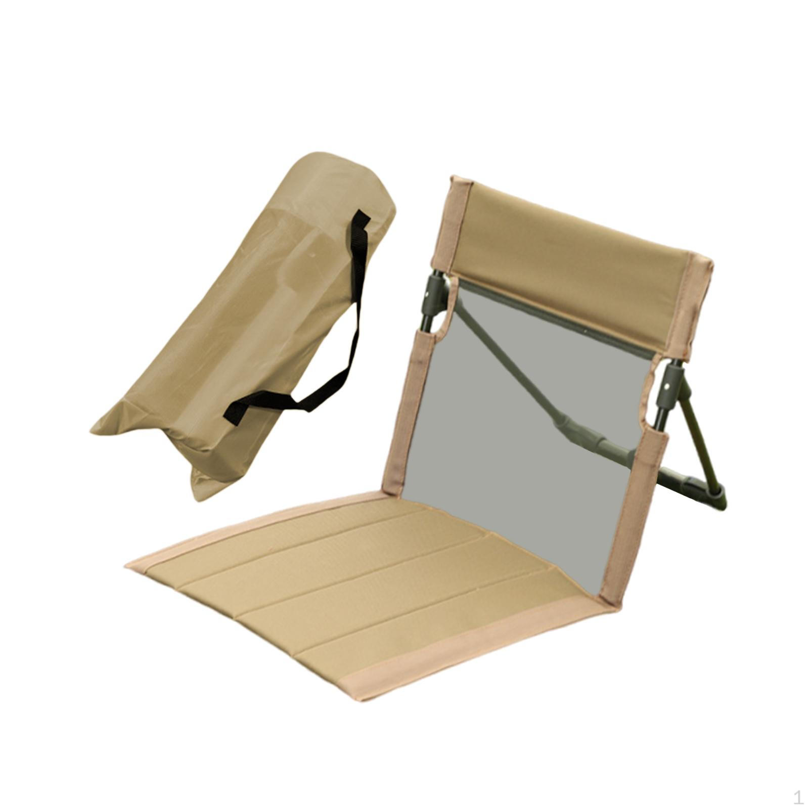 

Floor Chair with Back Support Camp Bleacher Cushion Seat Pad Storage Bag Foldable Beach коричневый