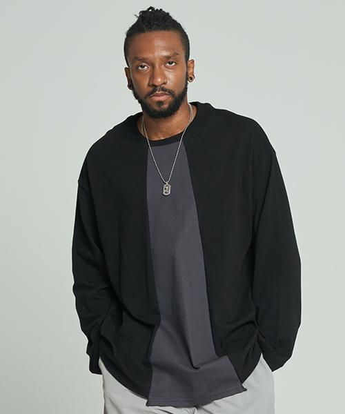 Tener Front Color Block Boxy Tee Black F