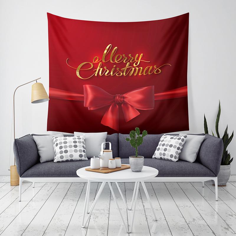 Merry Christmas Christmas Decoration Printed Pattern Tapestry Home Living Room Bedroom Decoration Wall Hanging Tapestry