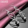 925 Sterling Silver Wedding Jewelry Fashion Pierced Earrings