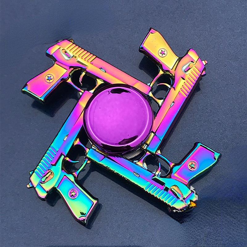 

Металлический радужный спиннер, цветной ручной спиннер, игрушка для снятия беспокойства, для спиннеров, фокусировка, снятие стресса, СДВГ, спиннер для пальцев 6cm