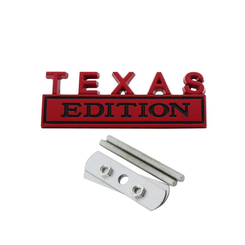 3D Car Styling TEXAS Edition Car Grille Fender Trunk Rear Bonnet Nameplate Decal Emblem Badge Sticker
