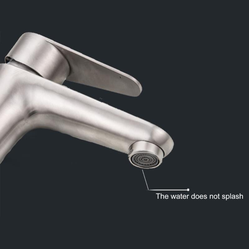 Stainless Steels Cold Water Tap Faucet Single Lever Bathroom Tap with 60cm Hose Kitchen Sink Water Tap Easy to Install
