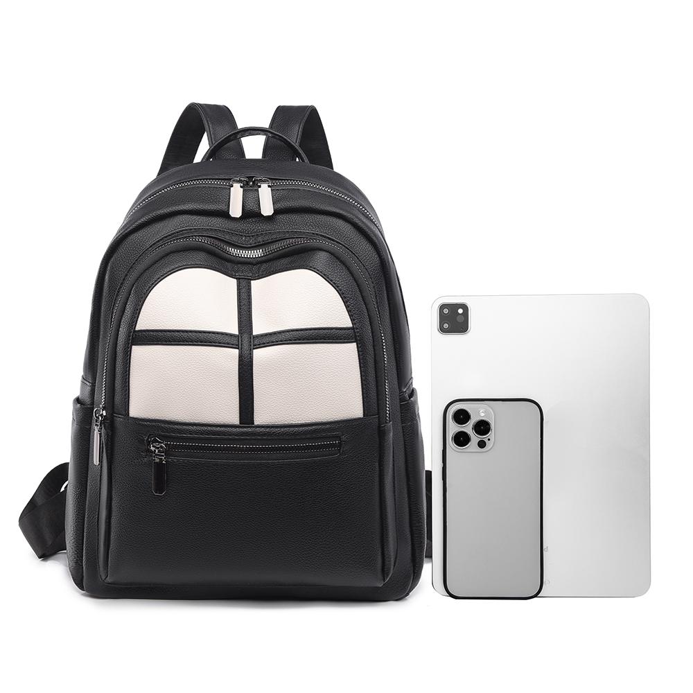 Women's Color Contrast Backpack Large Capacity Student Schoolbag Outdoor Backpack