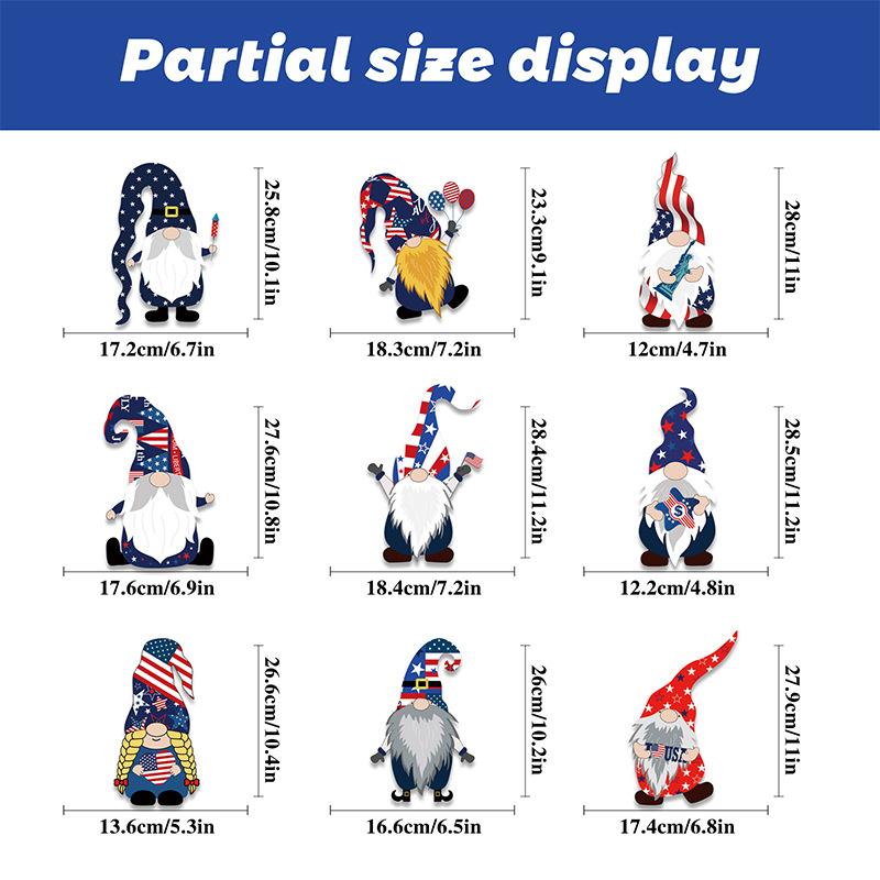 American Independence Day Dwarf Window Glass Door Electrostatic Sticker