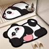 Cute Cartoon Panda Shaped Bath Mat Non-Slip Absorbent Quick Dry Washable Floor Mat for Bathroom Entryway Home