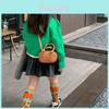 Adorável Mini Urso Chaveiro Bolsa de Ombro Para Crianças Design Elegante em Material PU