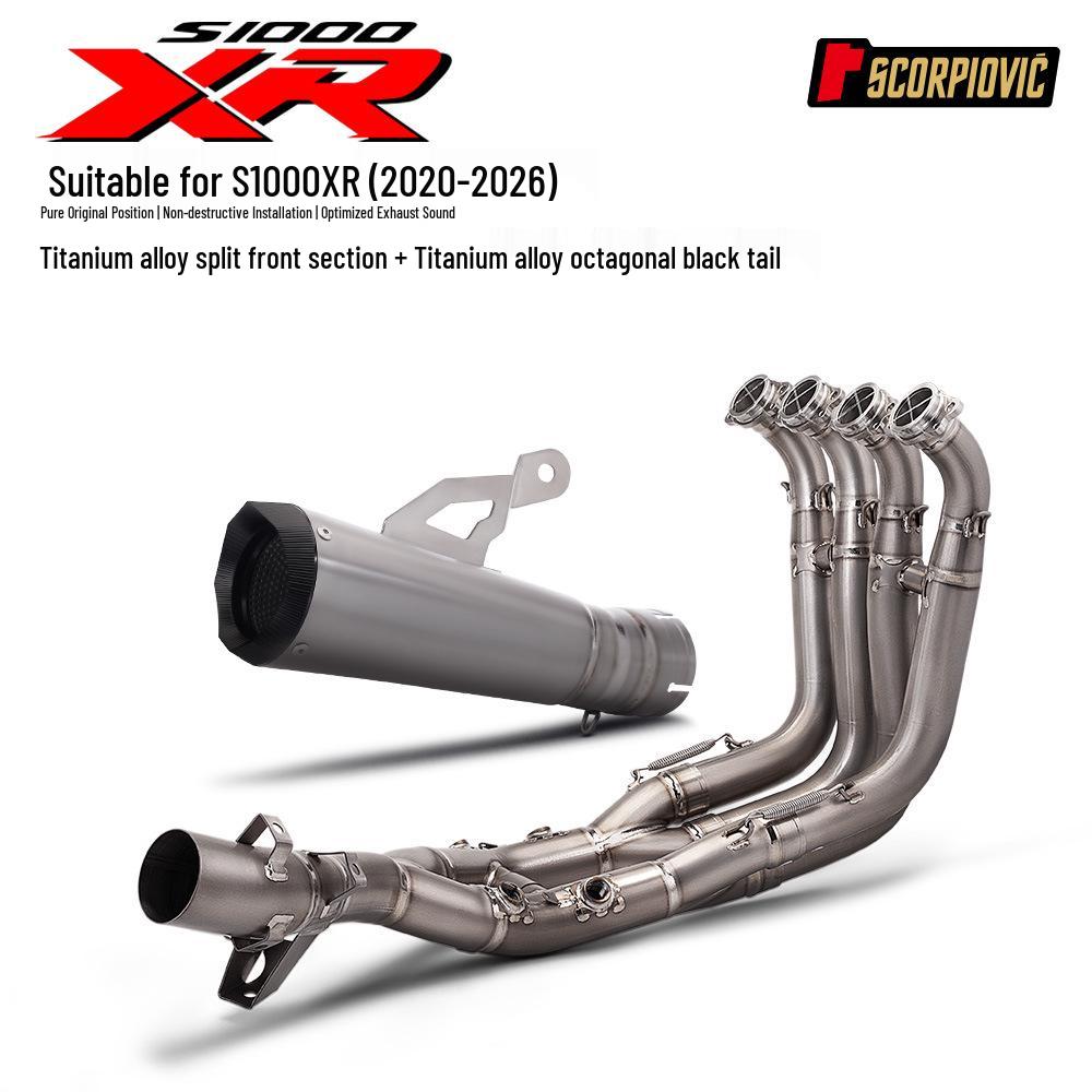 S1000XR Titanium Alloy Full Exhaust System: Front & Tail Sections
