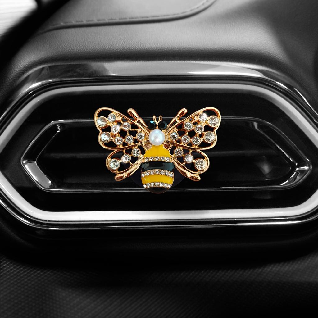 Delicate Shiny Bee Style Car Air Freshener: Suitable for Decorating Women's Cars