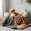 Bread and Wheat Pattern Flannel Printed Blanket Suitable for All Seasons Suitable for Living Room Office Sofa and Travel