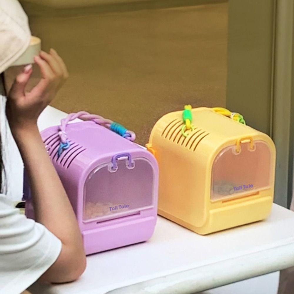 Velký prostor Křeček Přepravka Klec Prodyšná Malé zvíře Větraná Klec Křeček Přepravní pouzdro Křeček