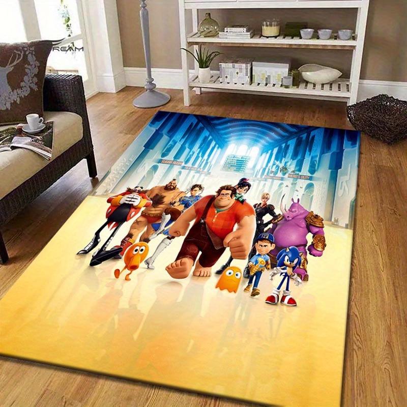 

1pc Wreck-It Ralph Pattern Area Rug Soft Flannel Floor Mat for Living Room, edroom, Kitchen, Sofa Coffee Table Floor Mat, Machine Washable 60cm by 90cm