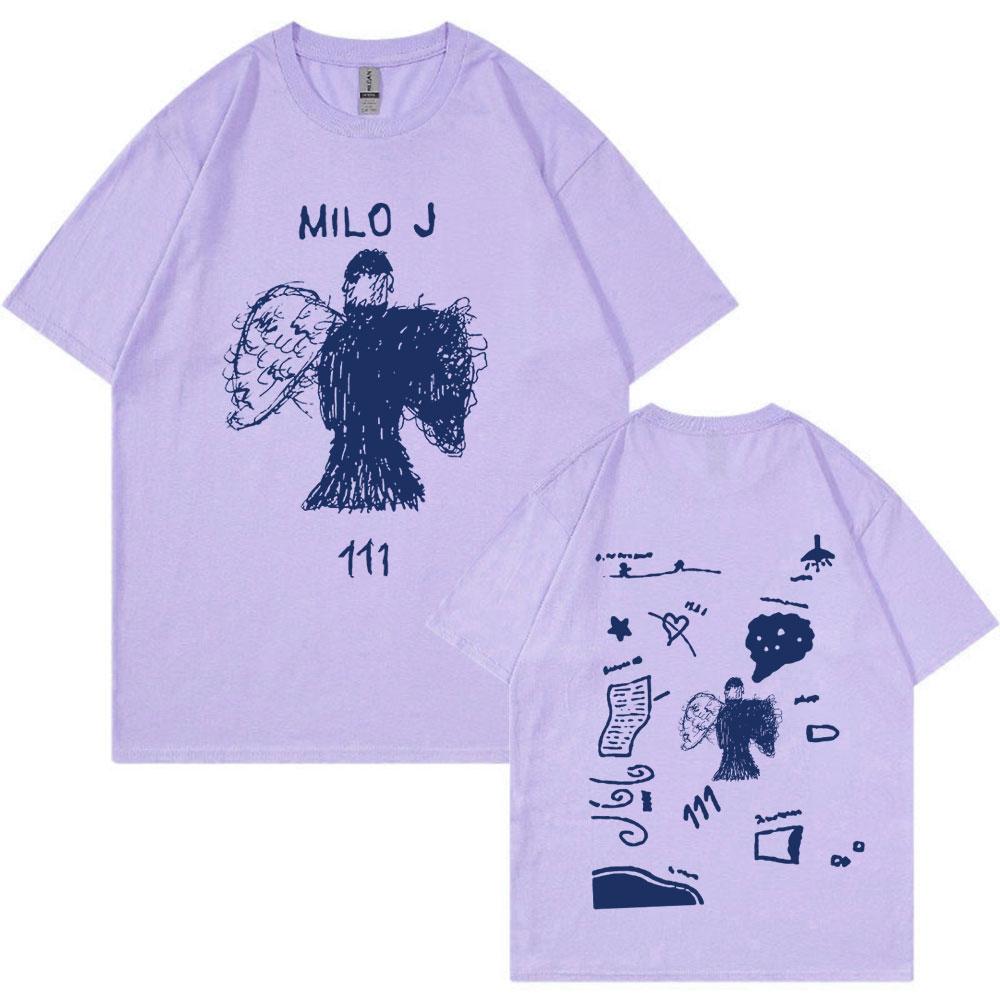 Rapper Milo J 111 Album Merch T Shirt Unisex Unisex Clothes Harajuku Hip Hop Tshirt Vintage Cotton Short Slevee Tshirts Streetwear
