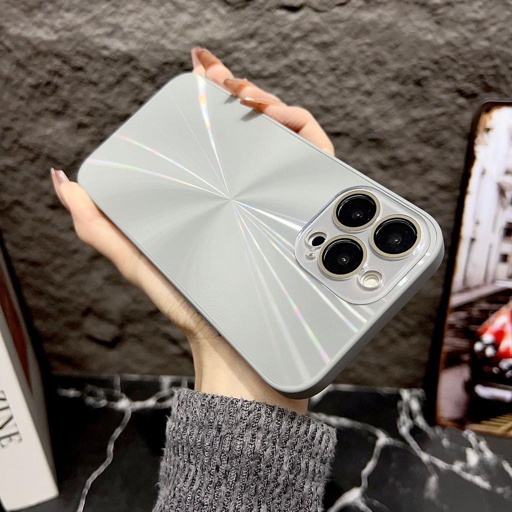The IPhone16 with Its Dazzling Aurora CD Pattern Is Suitable for The Iphone15 Phone Case and The Apple 14promax Protective Case for Drop Resistance