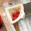 3Pcs Sink Corner Drain Baskets Magnetic Triangular Filter with Rotatable Drain Base Kitchen Sink Food Waste Catcher Drain Baskets