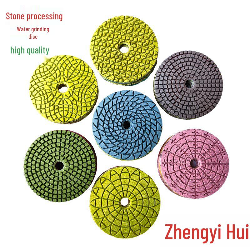 100mm Wet Marble Polishing Pads - Stone & Tile Renovation, Soft Water Buffing Pads, Granite Grinding Discs