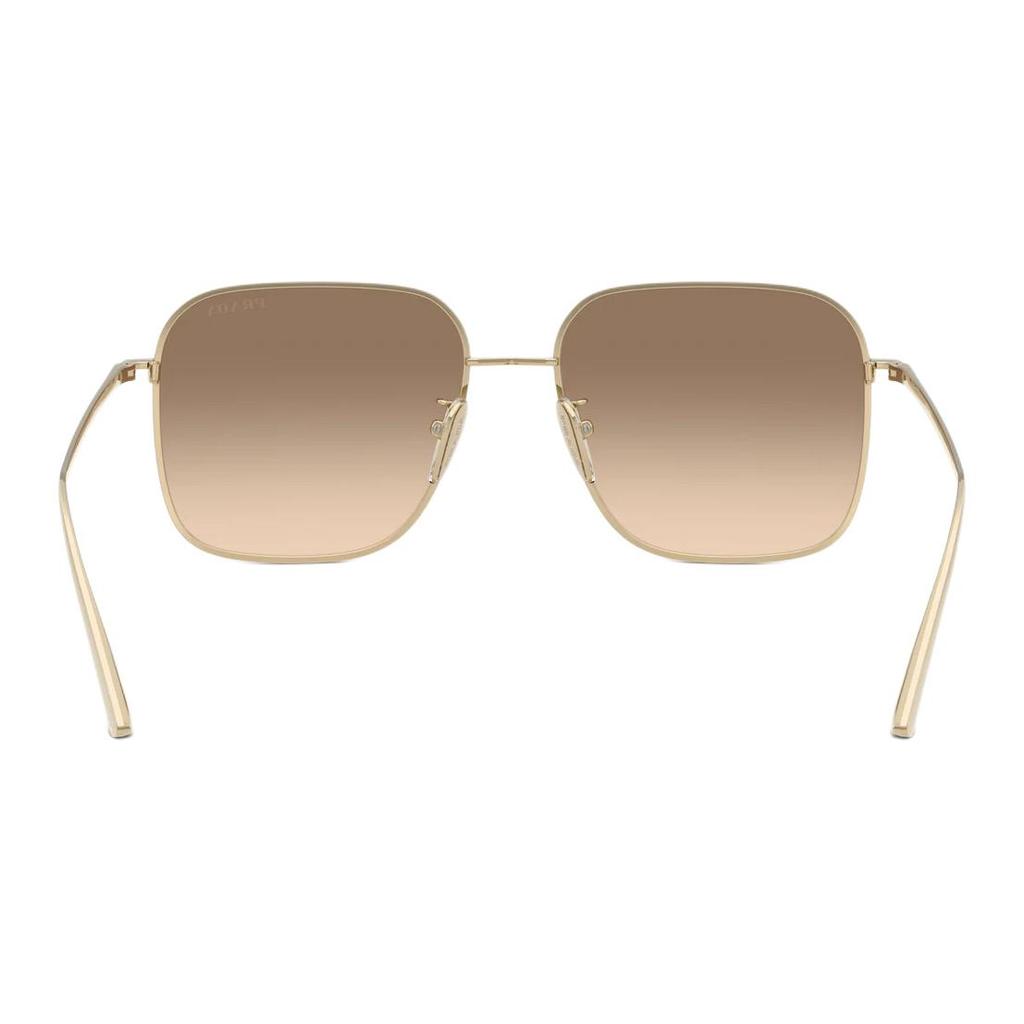 Prada Logo Minimalist Design Metal Square Sunglasses Women sunglasses Gold PRC54SD-ZVN50T