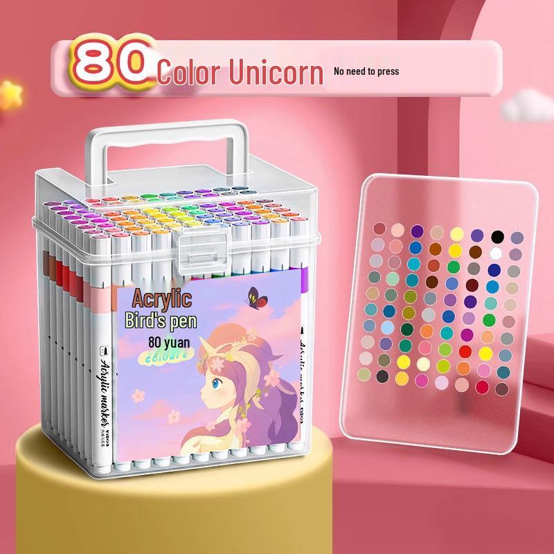 Acrylic Markers: 36 Color Washable, Stackable, Opaque Watercolor Pens for Children's Art Projects