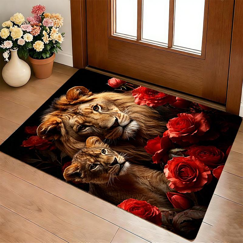 Lion Family Living Room Nonslip Area Rug Soft Carpet For Bedroom Game Playroom Sofa Office Home Decor Doormat Christmas Gift C926779