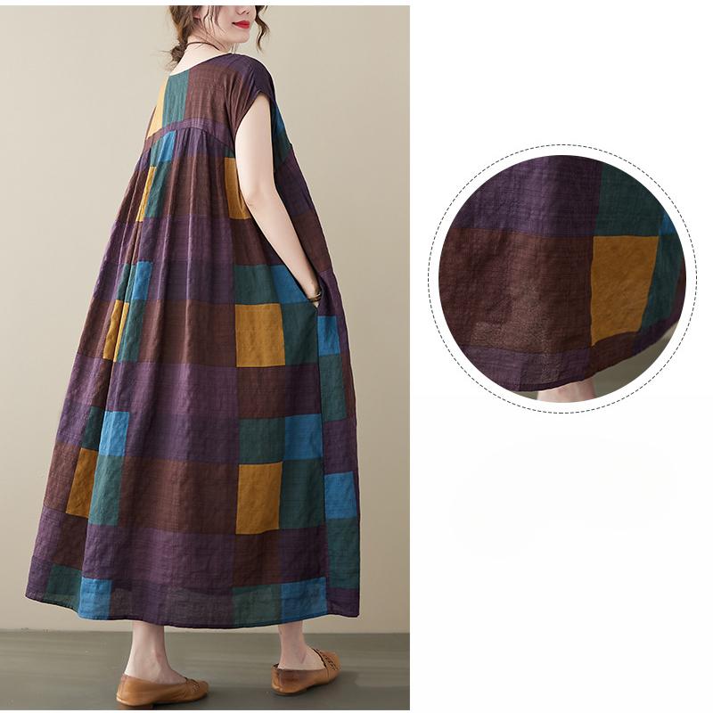 Новое летнее свободное тонкое платье большого размера с литературным принтом ручной работы — фото 8