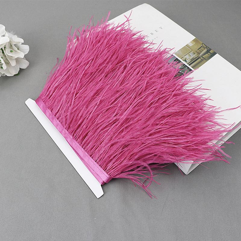 Ostrich Feather Lace Cloth Bandwidth 10-15Cm Stage Performance Clothing Decoration Accessories Lace Feather Ribbon