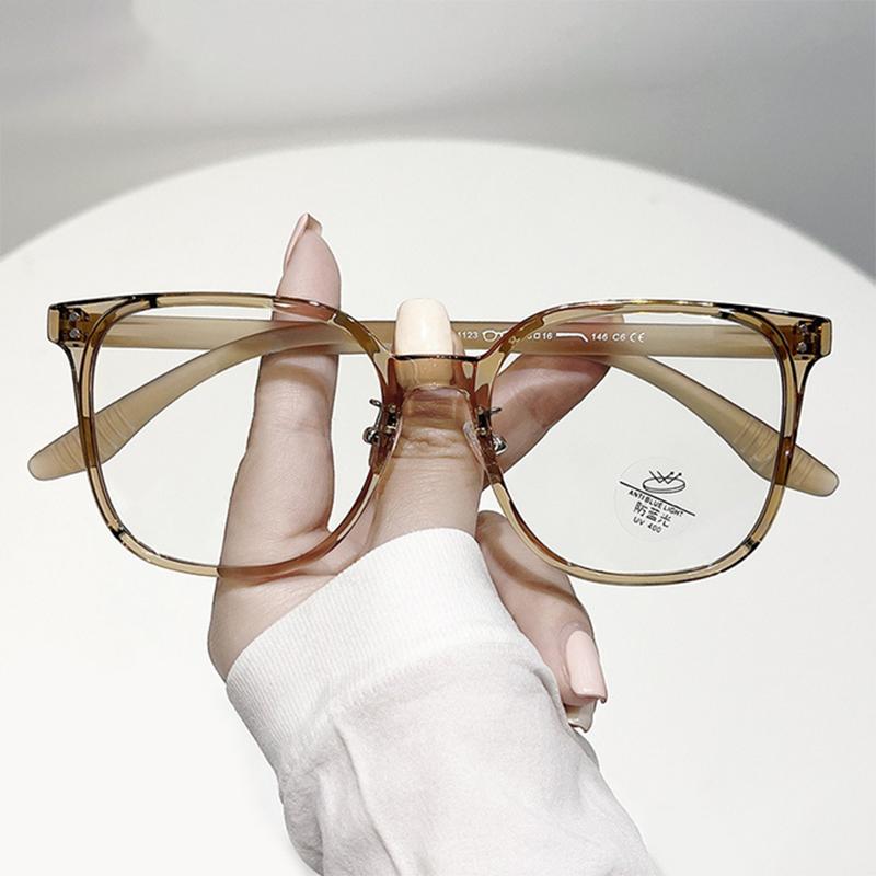 

Oversize Square Frame Rivet Myopia Spectacles With Cylinder 0 -0.5 -0.75 To -6.0 Hyperopia +0.5 To +6.0 Hyperopia plus6.0