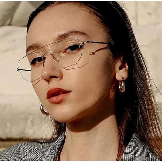 Denmark Men Double Beam Glasses Frame EDWIN Fashion Square Titanium Ultralight Eyeglasses Women Screwless Business Retro Eyewear