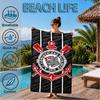 Sport Club Football Crest Printed Microfiber Beach Towel, Soft And Absorbent, Quick-Dry, Ideal for Summer Travel, Beach Essential, Swimming Pool